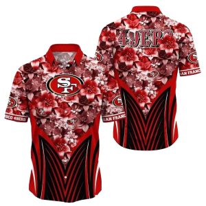 Scarlet Blossom Rush San Francisco 49ers Hawaiian Shirt
