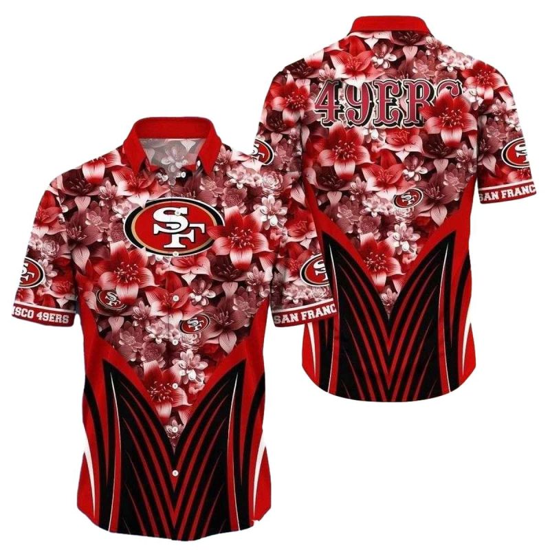 Scarlet Blossom Rush San Francisco 49Ers Hawaiian Shirt 1