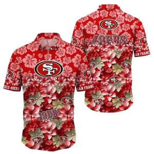 Scarlet Tropics San Francisco 49ers Fanfare 2025 Hawaiian Shirt