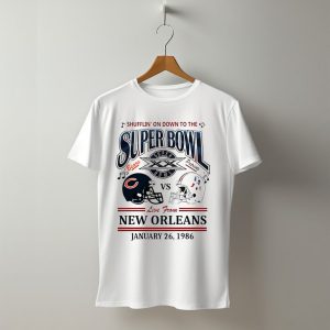 Shufflin On Down To The Super Bowl Xx Chicago Bears Vs New England Patriots T-Shirt