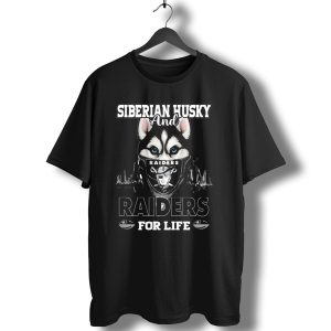 Siberian Husky And Raiders For Life T-Shirt