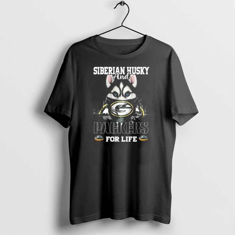 Siberian Husky And Packers For Life T Shirt 1 1 T Shirt 1 1