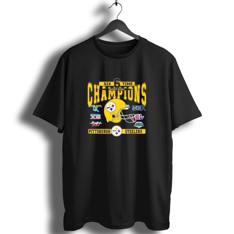 Six Time Super Bowl Champions Pittsburgh Steelers Helmet Super Bowl T Shirt 1 T Shirt 1