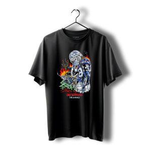 Skeleton Football Player Dallas Cowboys Only Scratched The Surface Flame Background T-Shirt