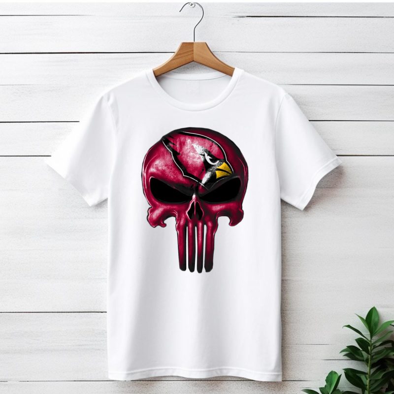 Skull Arizona Cardinals Logo Face T Shirt 1 T Shirt 1