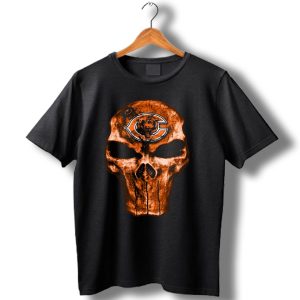 Skull Chicago Bears Logo Nfl T Shirt