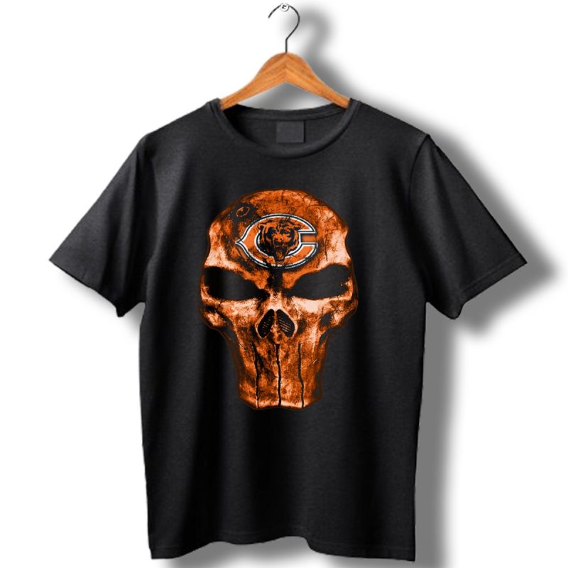 Skull Chicago Bears Logo Nfl T Shirt 1 T Shirt 1
