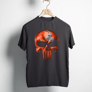 Skull Cleveland Browns Helmet T-Shirt