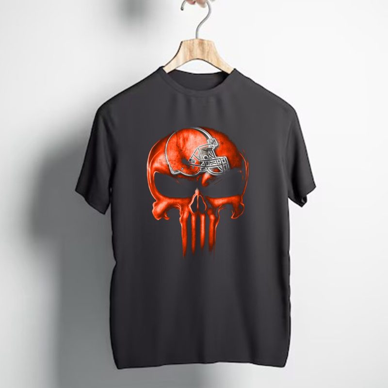 Skull Cleveland Browns Helmet T Shirt 1 T Shirt 1