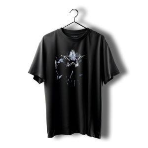 Skull Dallas Cowboys Star Logo Navy Background T-Shirt