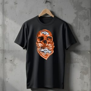 Skull Denver Broncos Bandana T-Shirt