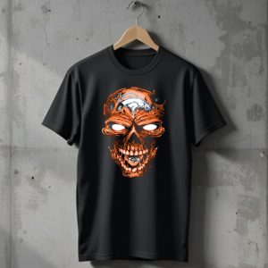 Skull Denver Broncos NFL Logo Horror T-Shirt