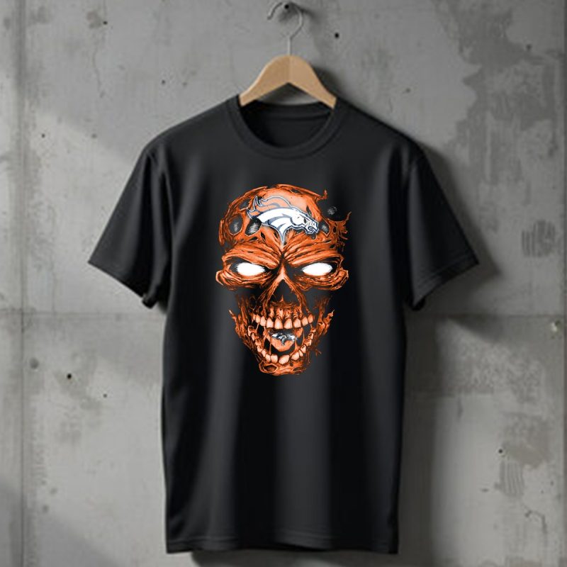 Skull Denver Broncos Nfl Logo Horror T Shirt 1 T Shirt 1