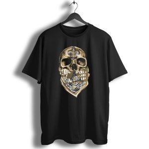 Skull Fleur De Lis New Orleans Saints T Shirt