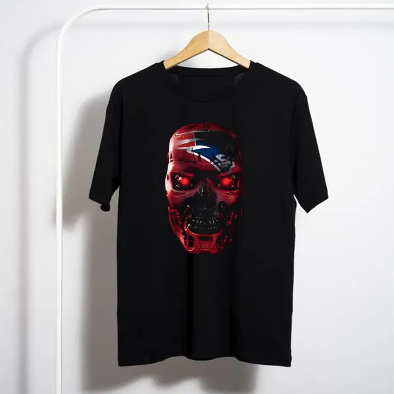 Skull Patriots Terminator Style Red Eyes T Shirt T Shirt 1