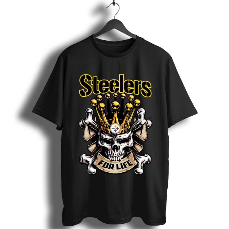 Skull Pittsburgh Steelers For Life Shirt T Shirt 1