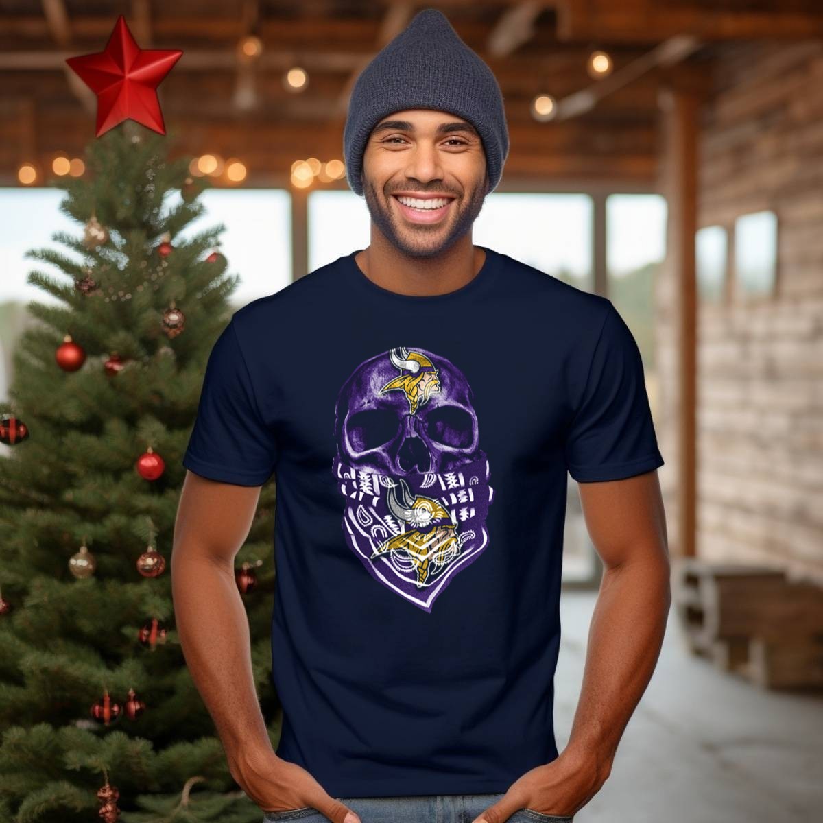 Skull-Purple-Bandana-Minnesota-Vikings-Nfl-Football-Team-T-Shirt-1_t-shirt-3_4