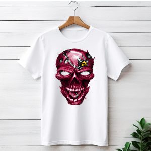 Skull V2 Arizona Cardinals Logo Fusion T-Shirt