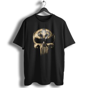 Skull V3 New Orleans Saints Fleur De Lis Punisher T Shirt