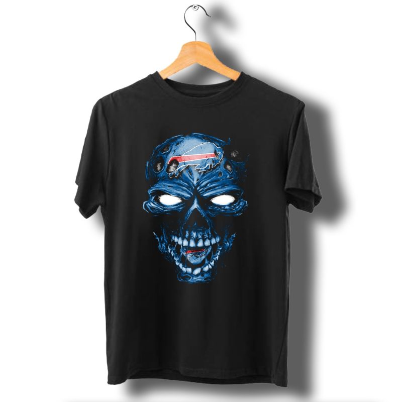 Skull With Buffalo Bills T Shirt 1 T Shirt 1