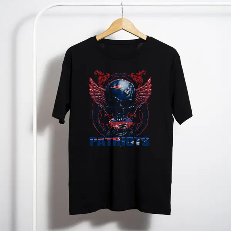 Skullfb New England Patriots Skull With Wings And Chains T Shirt T Shirt 1