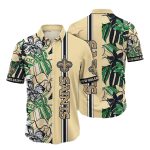 Sleek Botanical Stripe New Orleans Saints Tropical Hawaiian Shirt