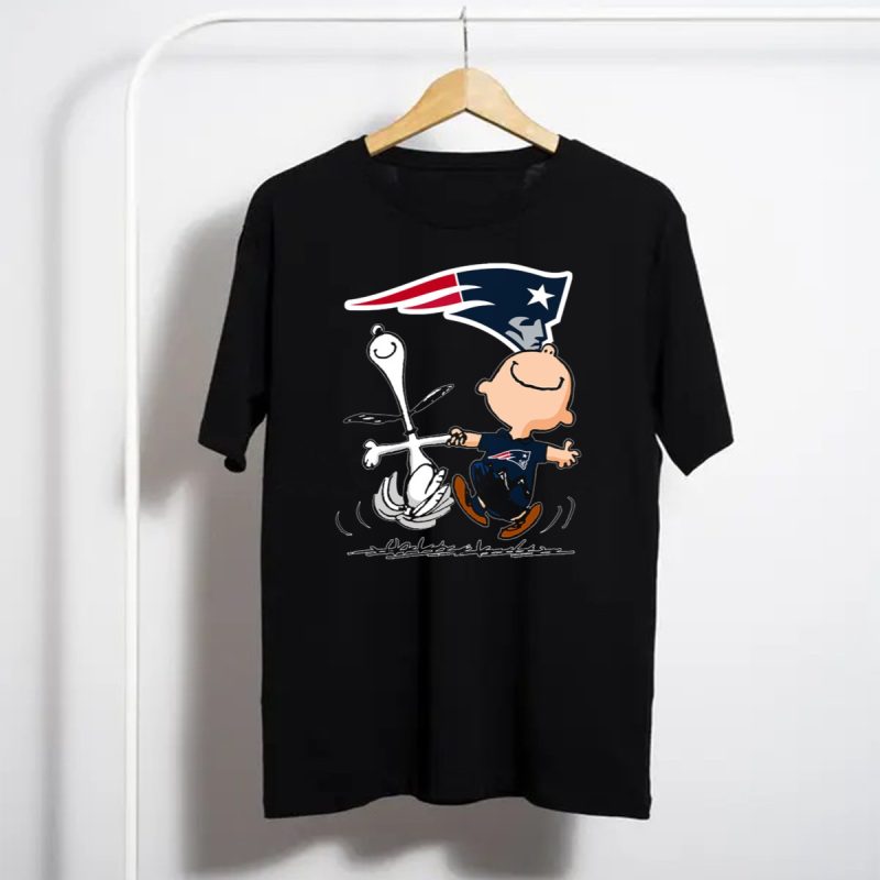 Snoopy And Charlie Brown Dancing With New England Patriots T Shirt T Shirt 1