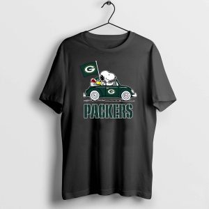 Snoopy And Woodstock Ride The Green Bay Packers Car Shirt