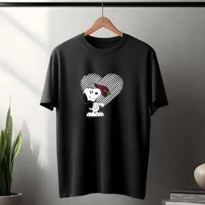 Snoopy Arizona Cardinals Heart For Fans T-Shirt