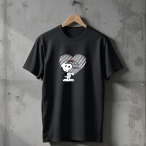 Snoopy Heart Embraces Denver Broncos Fan Love T-Shirt
