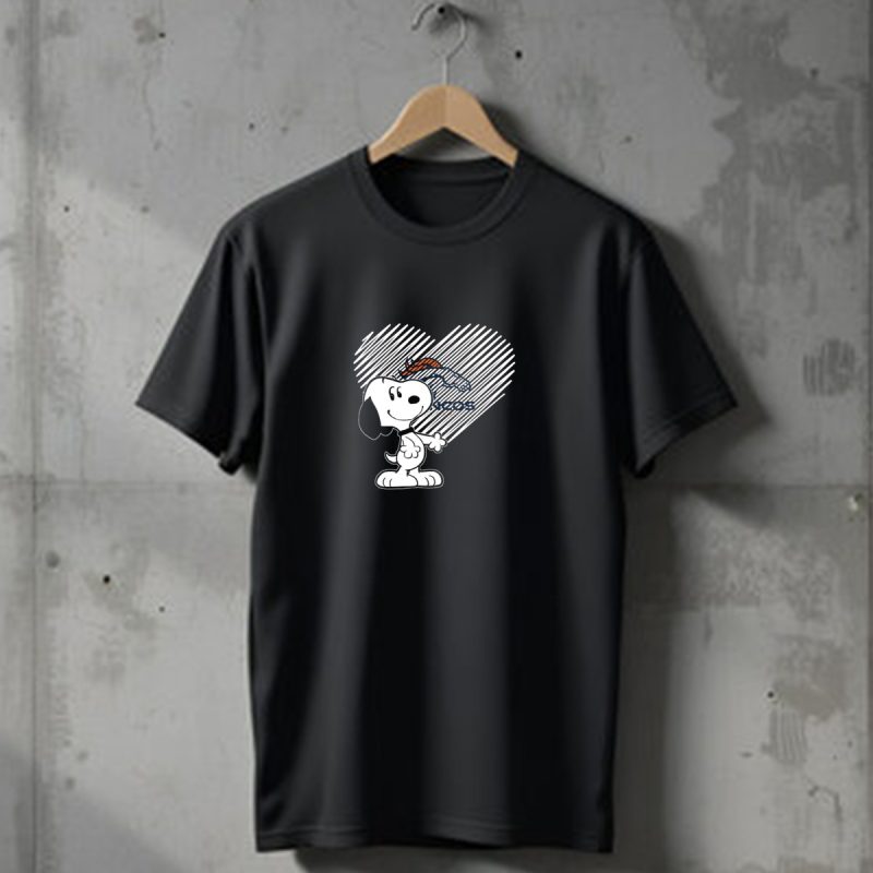 Snoopy Heart Embraces Denver Broncos Fan Love T Shirt 1 T Shirt 1