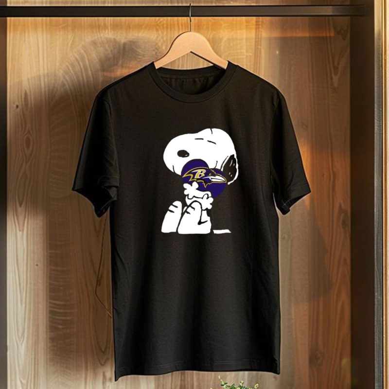 Snoopy Holding Baltimore Ravens T Shirt 1 T Shirt 1