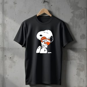 Snoopy Hugging Denver Broncos Football T-Shirt
