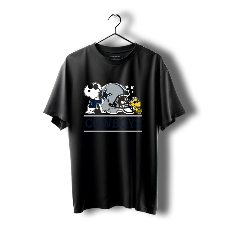 Snoopy Joe Cool Woodstock Dallas Cowboys Helmet Mashup T Shirt 1 T Shirt 1 1