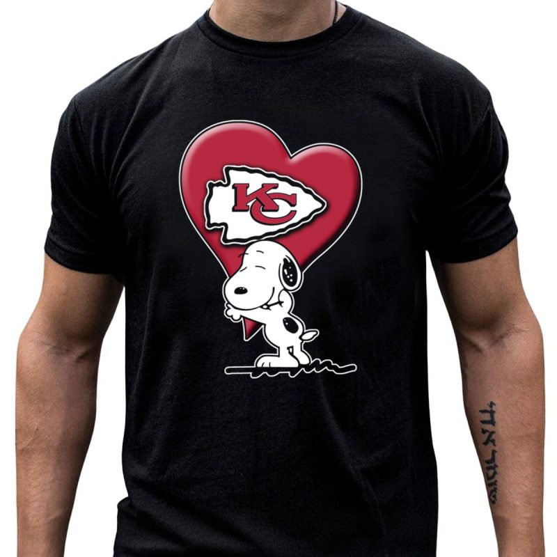 Snoopy Kansas City Chiefs Heart T Shirt T Shirt 1 1