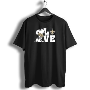 Snoopy Love New Orleans Saints Fleur De Lis Hug T Shirt