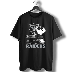 Snoopy Love Raiders Las Vegas Raiders Nfl Football T-Shirt