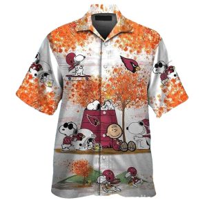 Snoopy NFL Arizona Cardinals Hawaiian Shirt With Autumn Graphics