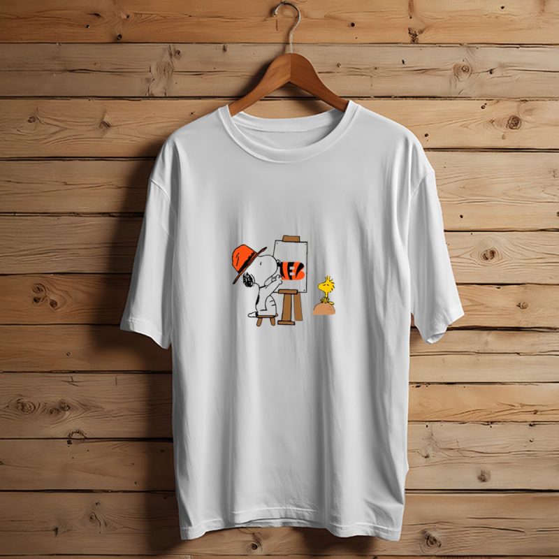 Snoopy Painting Cincinnati Bengals T Shirt 1 T Shirt 1
