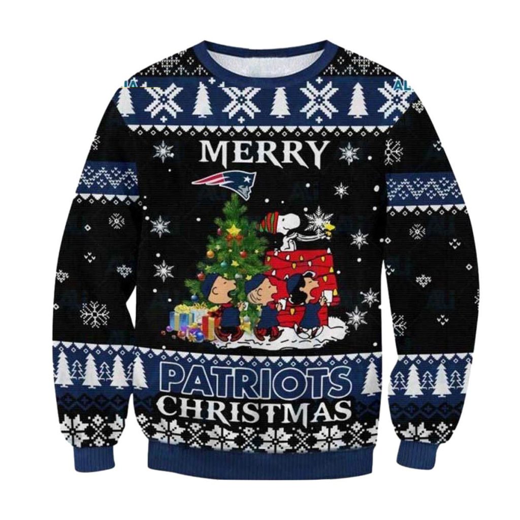 Snoopy Patriots Christmas New England Patriots Ugly Sweater 1