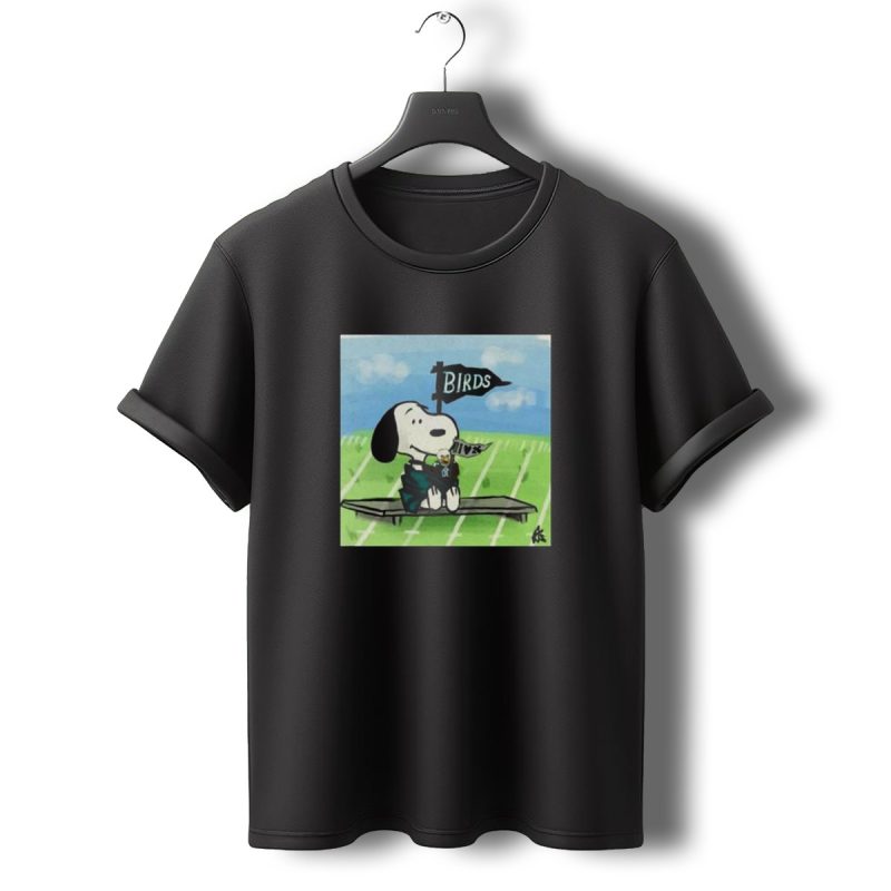 Snoopy Philadelphia Eagles Birds I Love Flag 26 Football T Shirt T Shirt 0 1