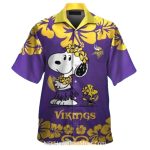 Snoopy Tropical Minnesota Vikings Hawaiian Shirt