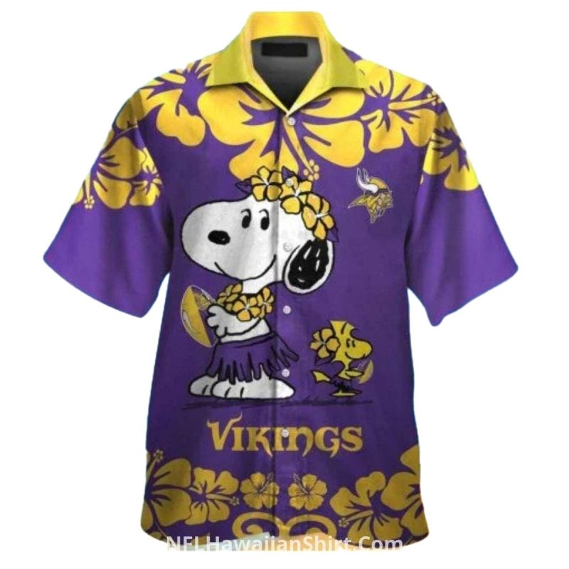 Snoopy Tropical Minnesota Vikings Hawaiian Shirt 1