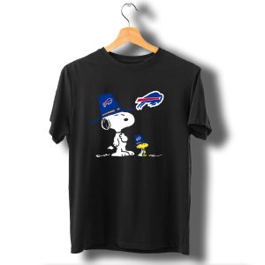 Snoopy Woodstock Buffalo Bills Pilgrim Hat Football T-Shirt
