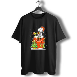 Snoopy Woodstock Cincinnati Bengals Christmas T-Shirt