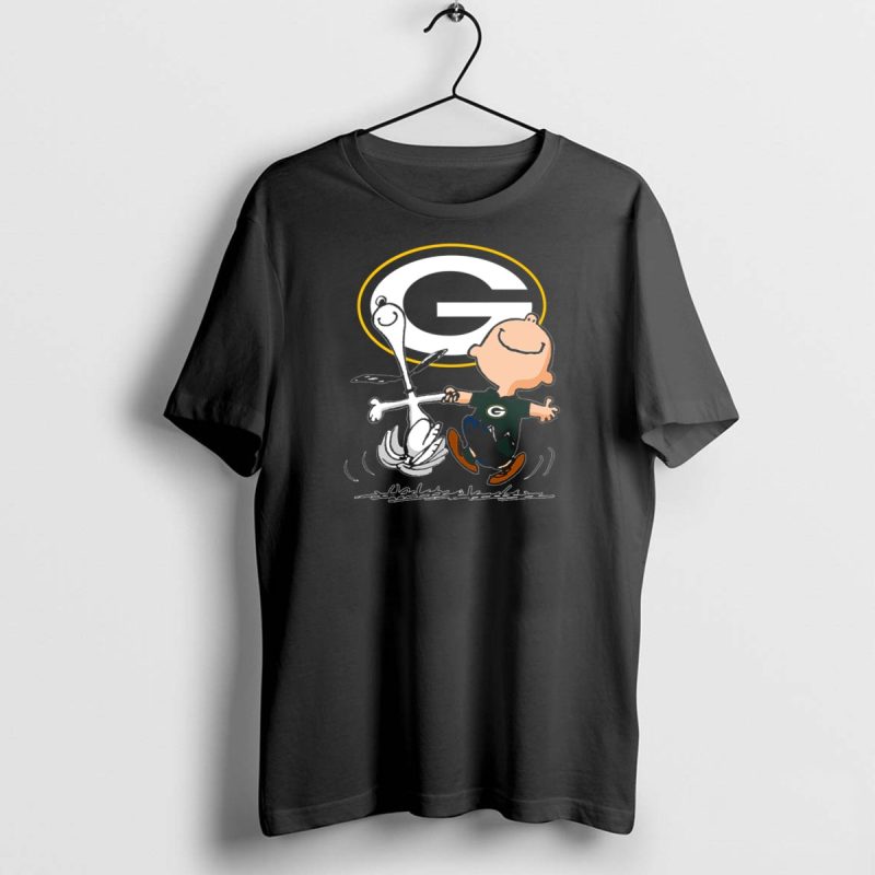 Snoopy And Charlie Brown Dancing Green Bay Packers T Shirt 1 1 T Shirt 1 1