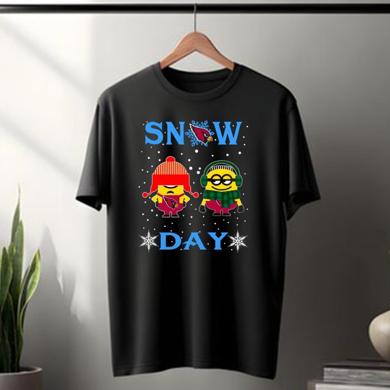 Snow Day Arizona Cardinals Minions Holiday Theme T Shirt 1 T Shirt 1
