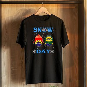 Snow Day Baltimore Ravens Minion Fans Winter Fun T-Shirt