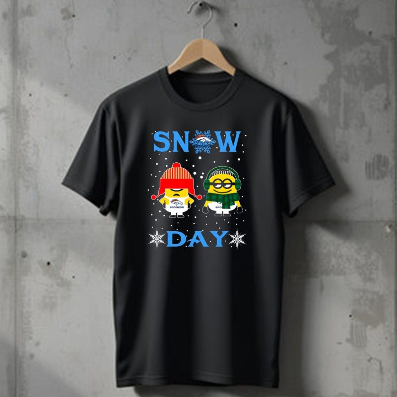 Snow Day Denver Broncos Minion Fans T Shirt 1 T Shirt 1