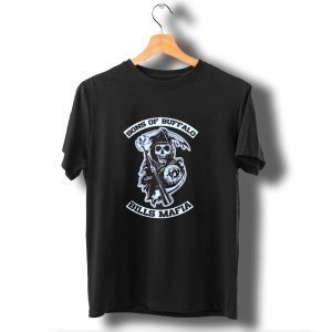 Sons Of Buffalo Bills Mafia Grim Reaper Holding Scythe And Football T-Shirt